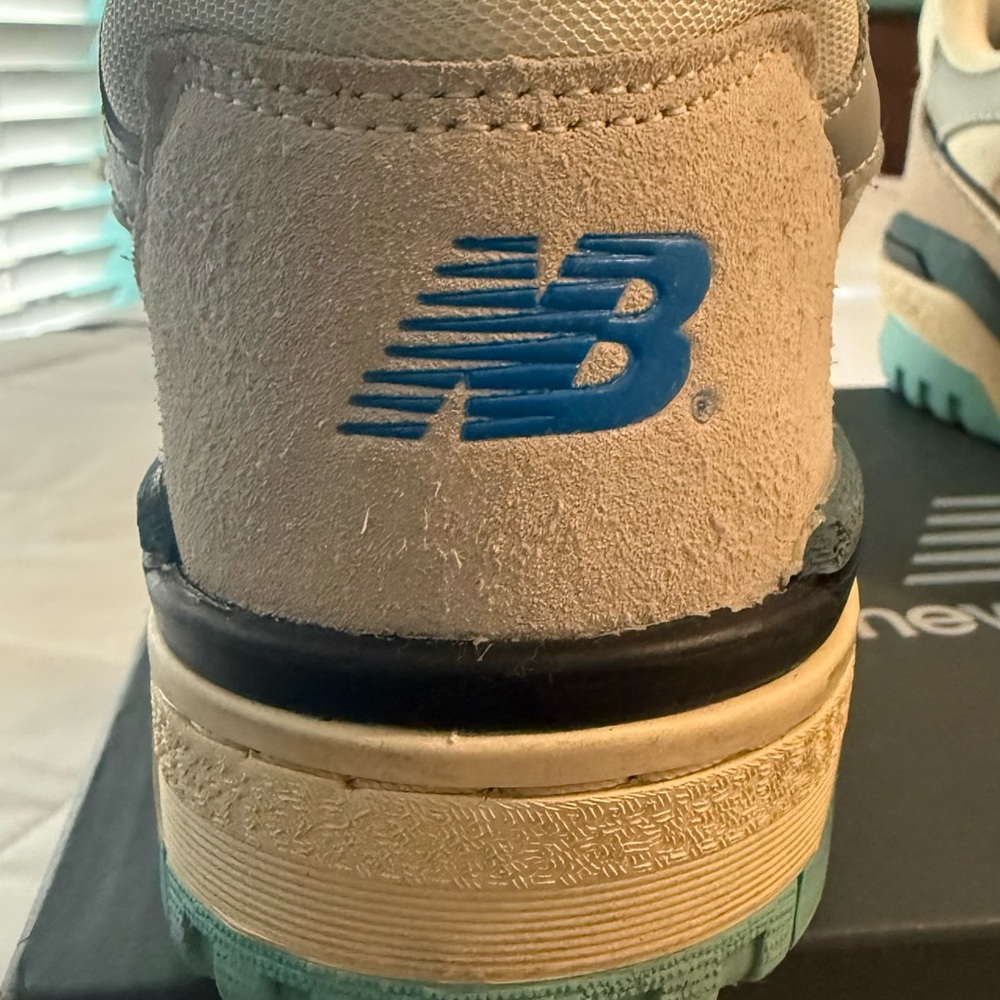 Unisex New Balance 550 Sneakers in Sea Salt Yellow - Picture 5 of 15